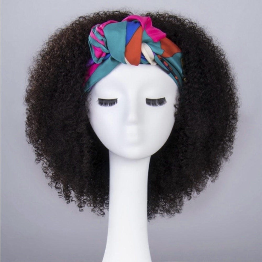 Curly headband wig